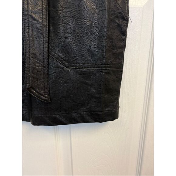 Stella Luce Black Vegan Leather Skirt - Picture 3 of 10